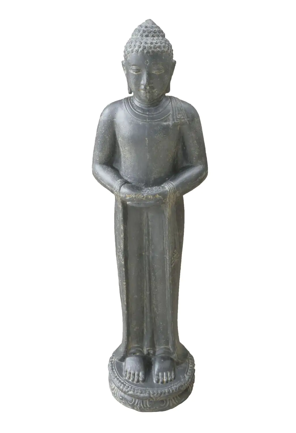  Product image 1 of the product “Standing Buddha-India, in the sizes from 100cm to 158cm, Antique Finish ”